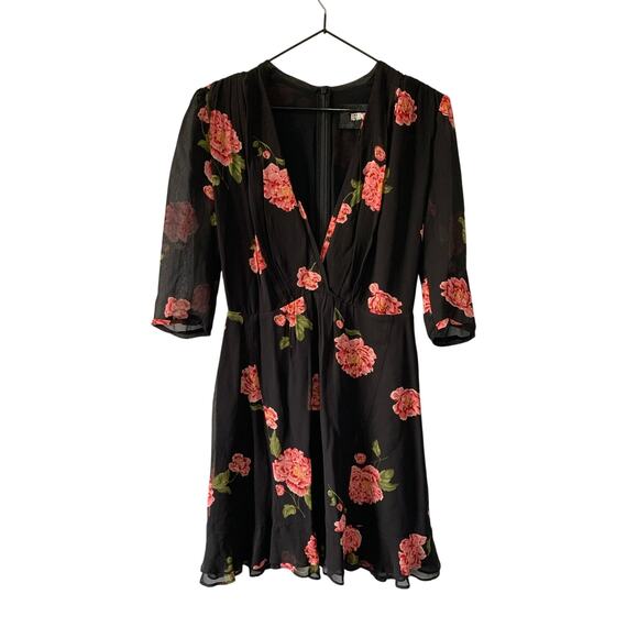 Reformation Floral Mini Dress Women's Size 0 Coquet Girly Glam - Picture 1 of 10